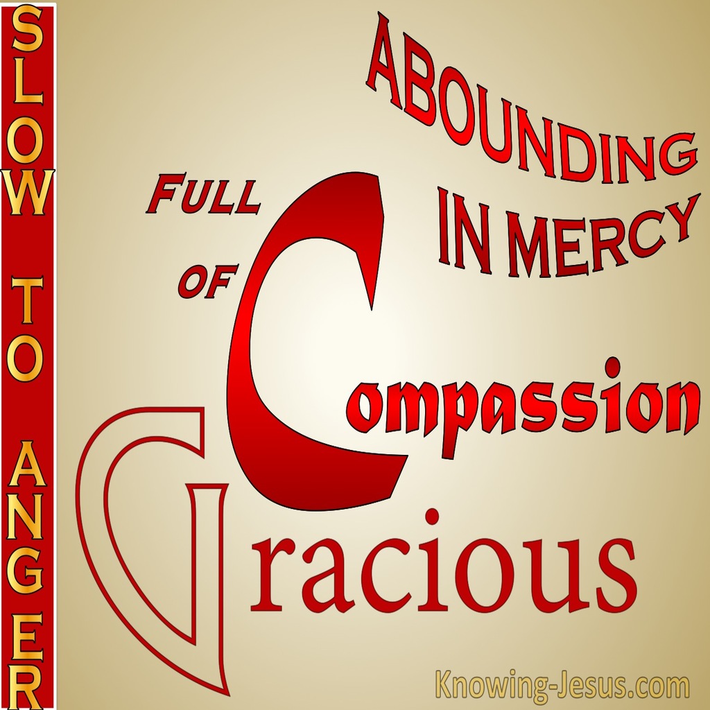 Psalm 103:8 The Lord Is Compassionate And Gracious (red)